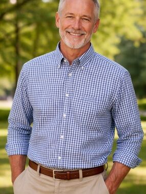 Peter Millar navy Blue and light blue Gingham Button-Down Shirt